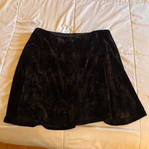 Crushed velvet skirt